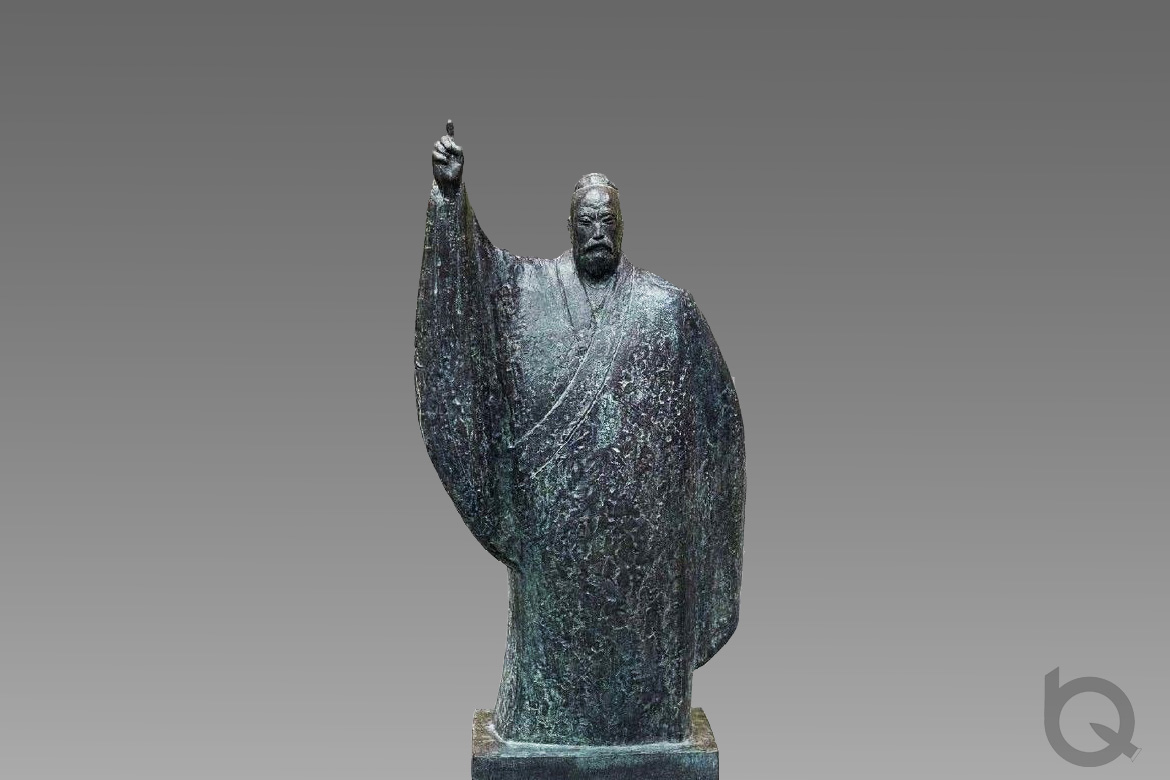 青銅材質鑄銅古人像雕塑