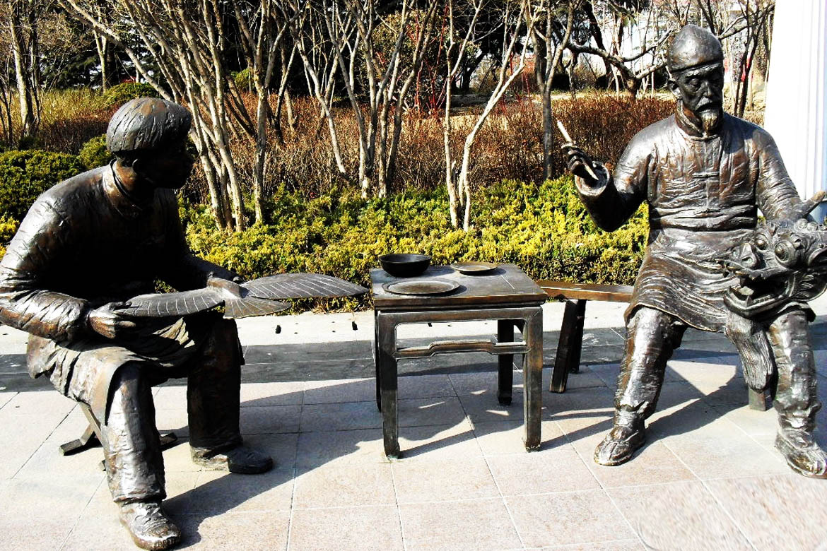 扎風箏雕塑銅雕