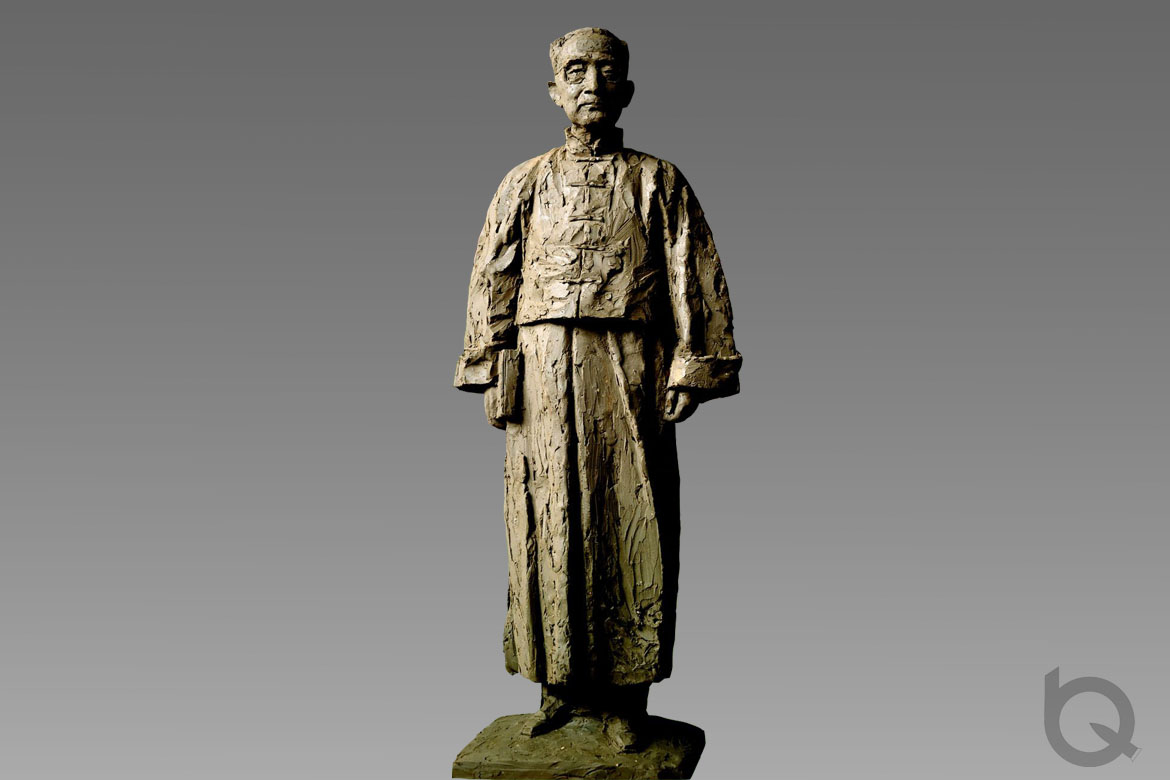 站姿胡適名人雕像欣賞（石材雕塑與鑄銅雕塑）
