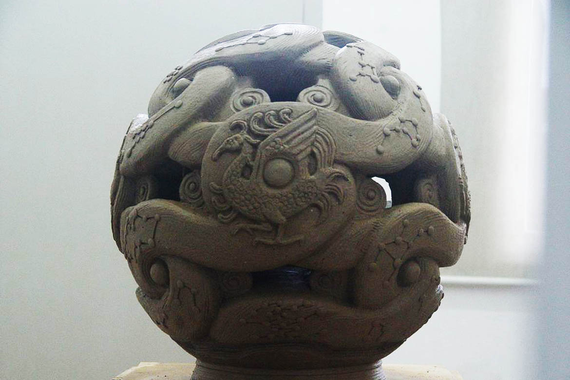 博仟北京雕塑公司提阿遠雕塑創意泥稿階段
