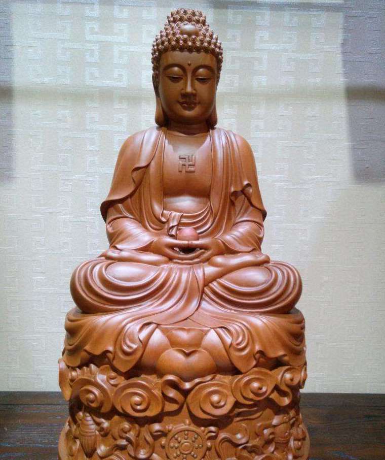 博仟雕塑公司的成品木雕刻佛像圖片