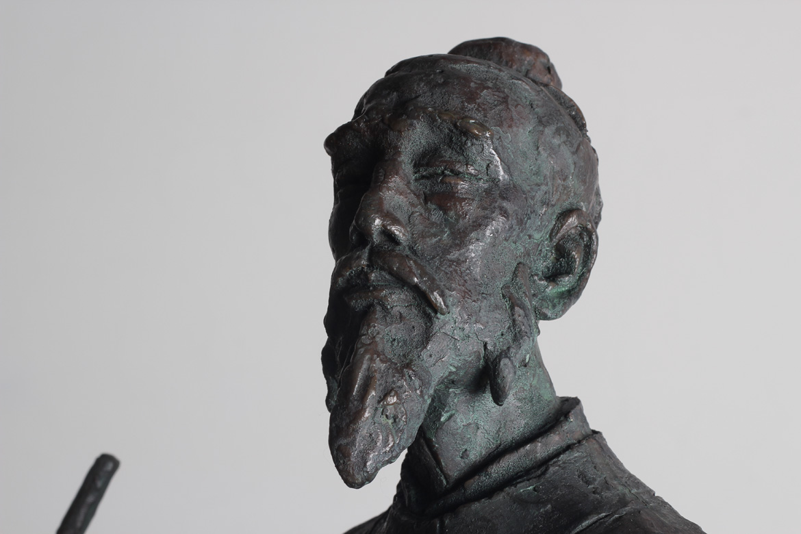 李白黃銅古代人物雕塑