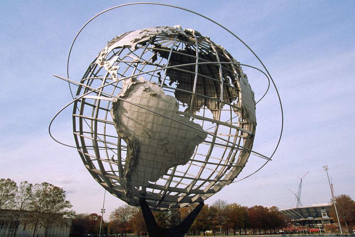 世界地圖不銹鋼地球儀學校雕塑
