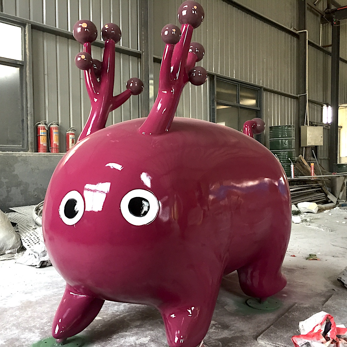 卡通動物玻璃鋼烤漆雕塑