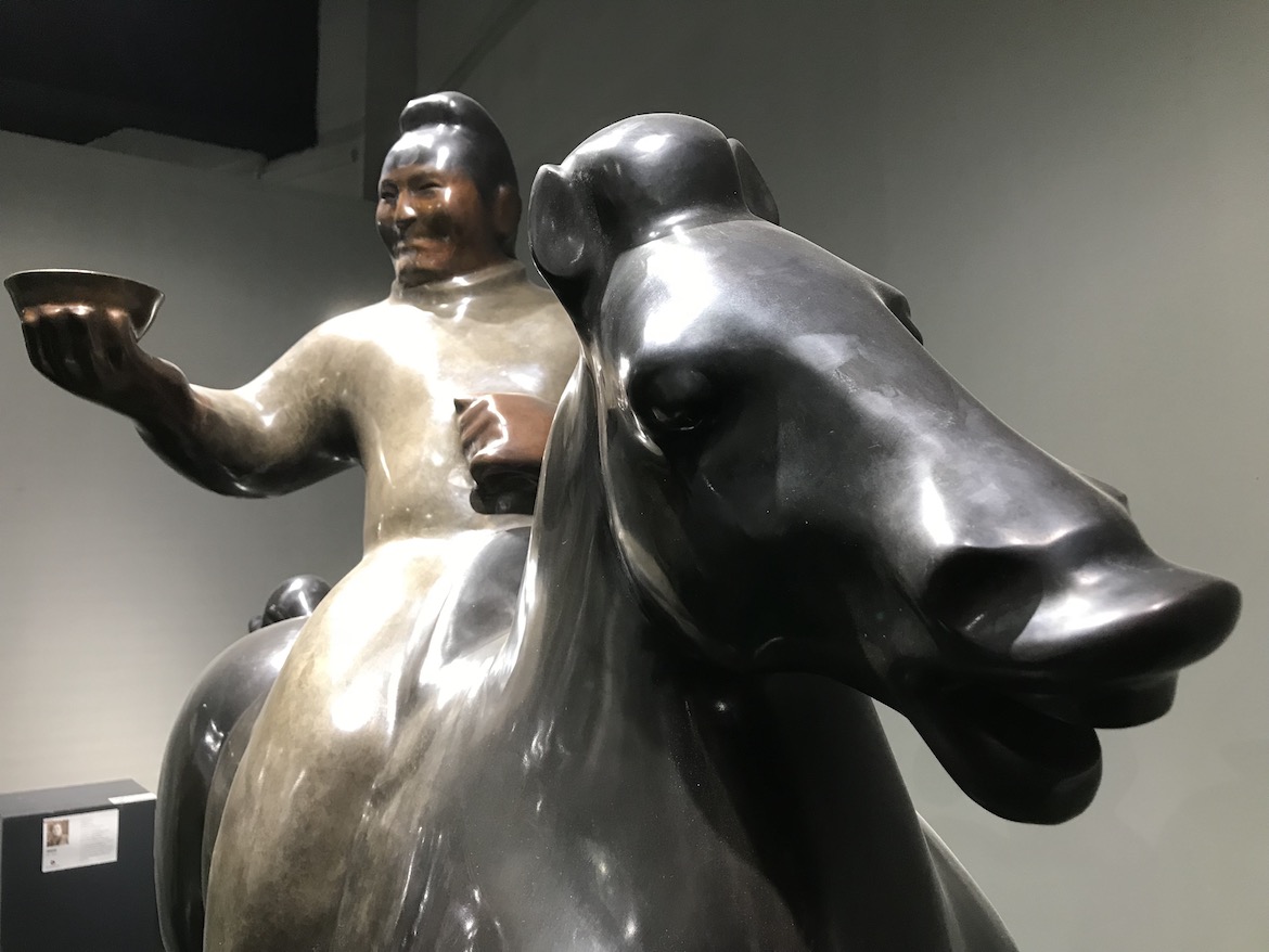 蒙古將軍騎馬雕塑