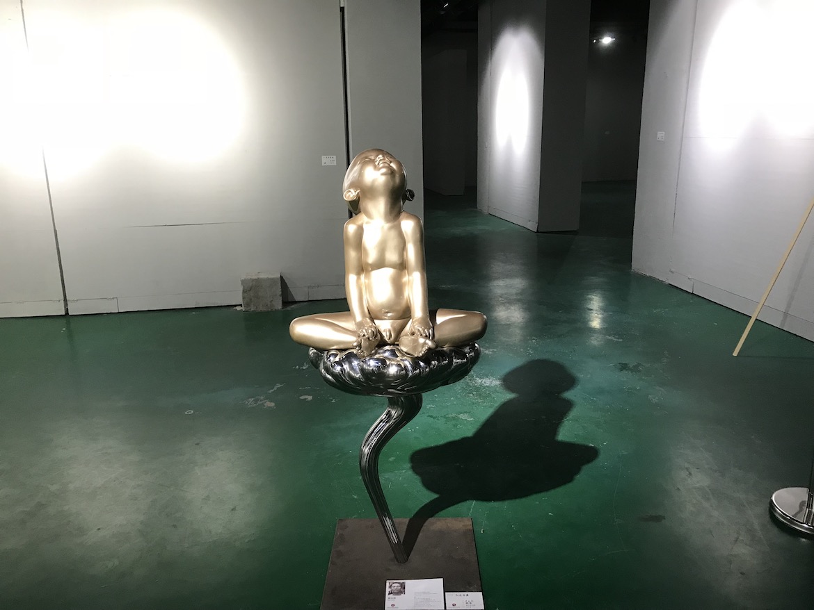 青銅小孩雕塑藝術品