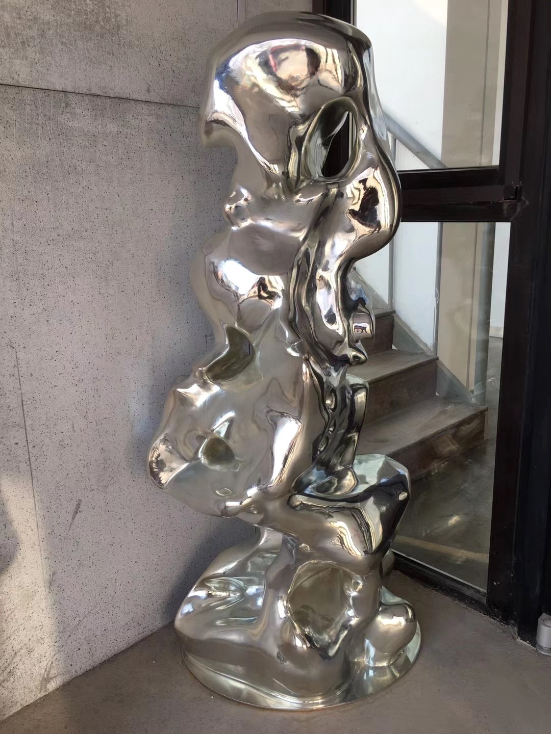 鑄造不銹鋼石頭雕塑